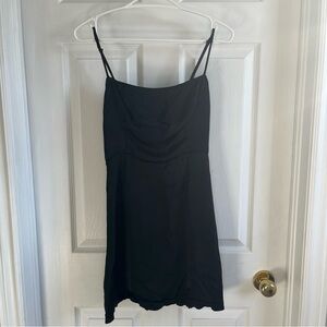 Elegant Black Spaghetti Strap Dress